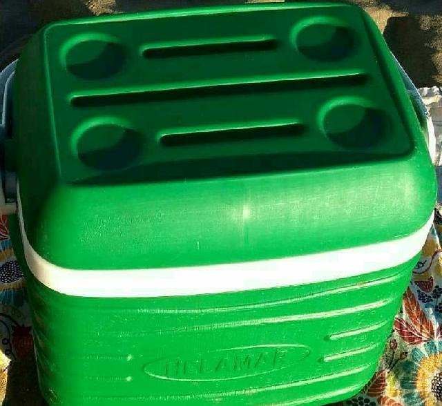 Conservadora de camping color verde 36lts