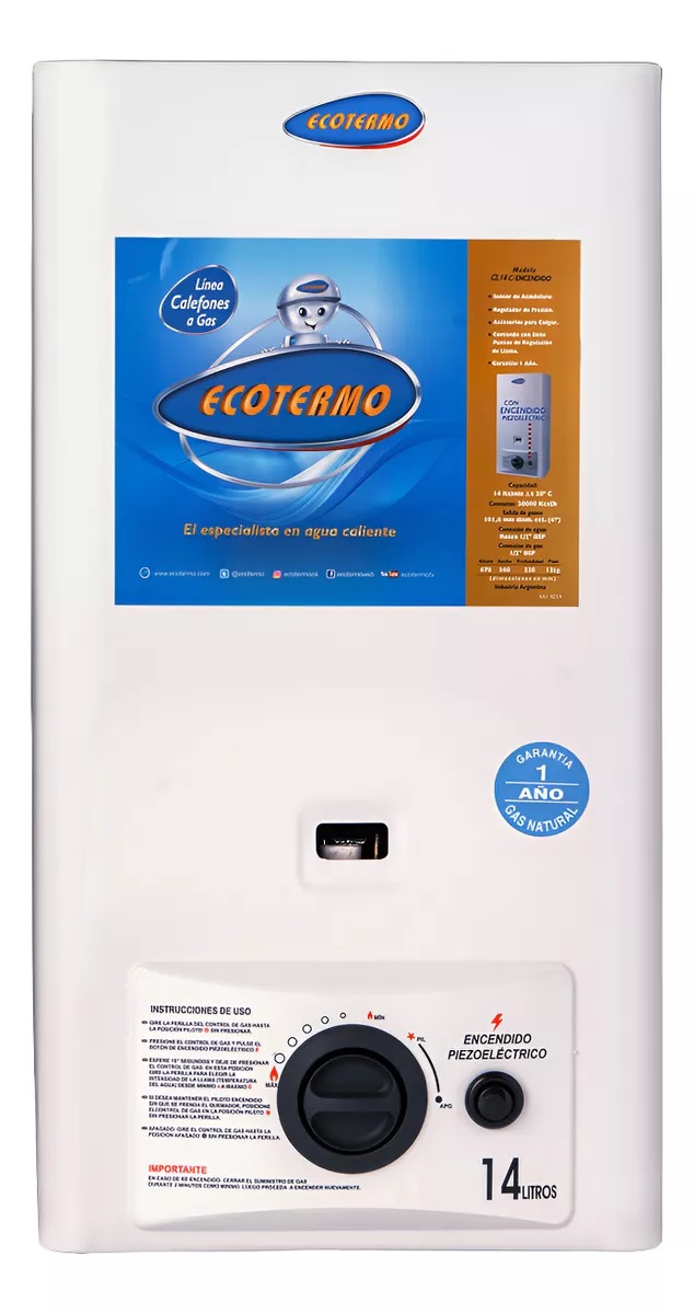 CALEFON ECOTERMO 14LTS GN STD CSENS