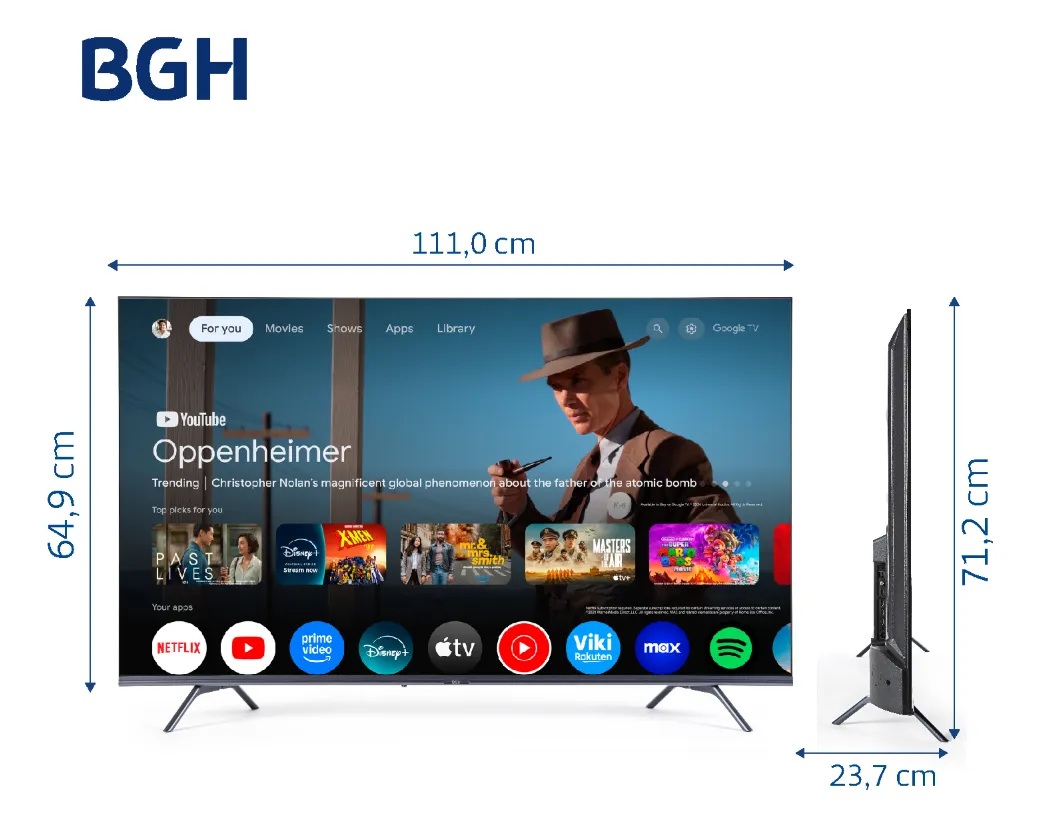 SMART TV 50" BGH B5024US6G GTV